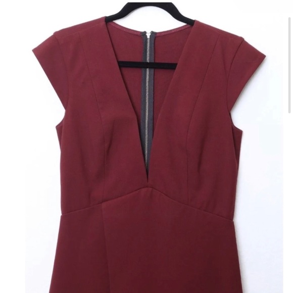 Mason X Barney’s New York Wine Cap Sleeve Shift Dress Size 4 NWT - Picture 4 of 8